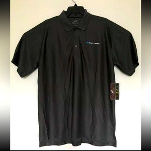 Ultra Club Cool & Dry Elite Grey/Green Polo Shirt Anti-Bacterial/Static Men Sz L